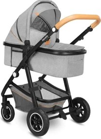 Kombinovaný kočík Lionelo Amber 3v1 grey stone