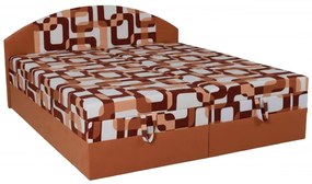 Polohovacie manželská posteľ Vesna, 200x160, hnedá vzor / hnedá (215/52)