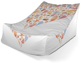 Sablio Sedací vak Lounge Jesenné srdce - 80 x 95 x 50 cm
