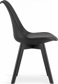 AKCIA Čierna stolička BALI MARK s čiernymi nohami II. akosť