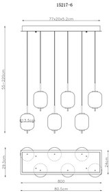 Globo 15217-6 - LED Luster na lanku EWALD 6xLED/6,7W/230V