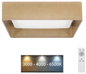 Brilagi - LED stmievateľné svietidlo VELVET SQUARE LED/24W/230V + diaľkový ovládač hnedé