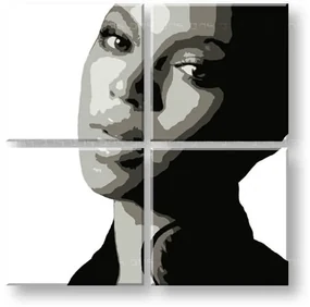 Ručne maľovaný POP Art obraz BEYONCÉ 60x60 cm