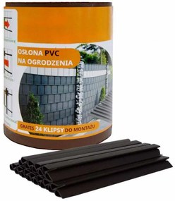 Ekspand Tieniaca fólia na plot 19cm x 35m 450g/m2 Hnedá + spony 24ks