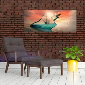 Obraz - Život vo fľaši (120x50 cm)