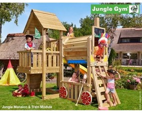 Ihrisko Jungle Cubby so šmykľavkou a modulom Train