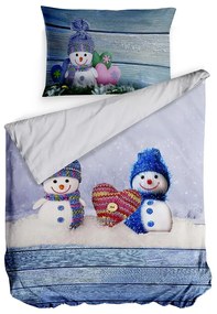 Gipetex Natural Dream 3D talianská obliečka 100% bavlna Amorini - snehuliaci - 140x200 / 70x90 cm