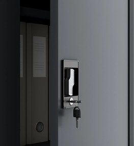 Hospodárska skriňa uzamykateľná antracitová DAWID D600 900 x 1850 x 600 mm