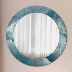 Okrúhle ozdobné zrkadlo Modrý onyx mramor fi 60 cm