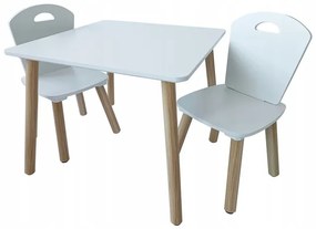 Detský stôl so stoličkami biely | jaks