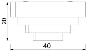 Nástenné svietidlo RINGS 2xE27/15W/230V šedá