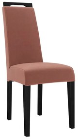Jedálenská stolička JK79, Dostupné poťahy: Magic Velvet 2258, farebné prevedenie stoličky v dreve: čierna