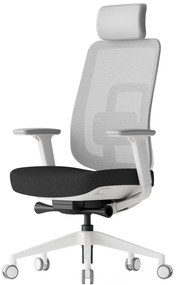 Kancelárska ergonomická stolička K42 White — sieť, látka, biela / viac farieb Čierna