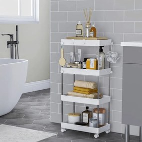 Regál na kolieskach Aliol Typ 3 - biela