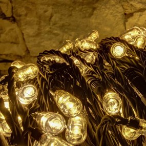 DECOLED Svetelná reťaz LED s MEGA LED, 100 m, 400 teplých bielych LED diód