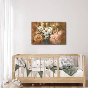 Obraz - Maľovaná kytica kvetov (90x60 cm)