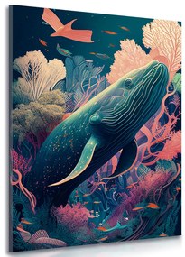 Obraz surrealistická veľryba Varianta: 60x90