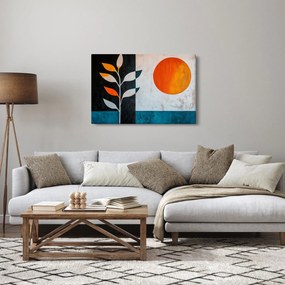 Obraz - Abstrakcia rastliny a slnka (90x60 cm)