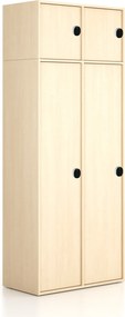 Nadstavba pre skrine FRAME, 2x dvere, 872 x 450 x 427 mm, kódový zámok, breza