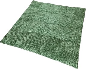 Podsedák na stoličky Chenille Cross 40x40 cm, zelená%
