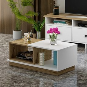 Konferenčný stolík Viana White and Oak
