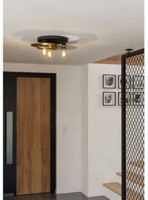 Eglo 44027 - Stropné svietidlo LINTMILL 3xE27/40W/230V zlatá/čierna