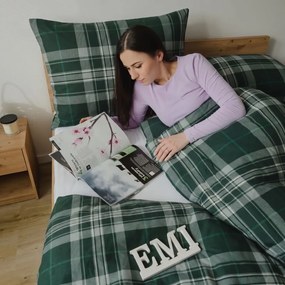 Flanelové obliečky Plaid Green EMI