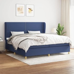 Boxspring posteľ s matracom modrá 200x200 cm látka 3128475