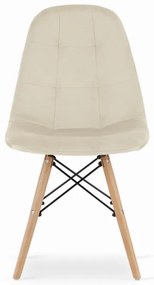 Set štyroch jedálenských stoličiek DUMO zamatové béžové (4ks)