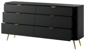 Komoda Ovenia O4  (čierna). Akcia -20%. Vlastná spoľahlivá doprava až k Vám domov. 1099602
