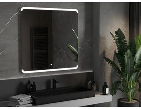 Mexen Nida, LED kúpeľňové zrkadlo s podsvietením 100x100 cm, 6000K, ochrana proti zahmlievaniu, 9806-100-100-611-00
