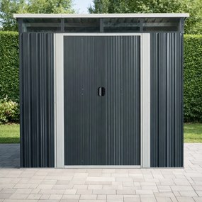 Záhradný domček BestBerg ZD‑808AW / 5,6 m² / 236 × 238 × 203 cm / antracit/biela