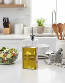 VERK GROUP Sklenený dávkovač oleja so zátkou - MARINE, 500 ml