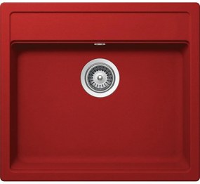 SCHOCK Mono N-100 Cristadur drez, s excentrom, horná montáž, 570 x 510 mm, Rouge, MONN100AROU