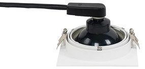 Štvorcové zapustené bodové svetlo biele nastaviteľné - Chuck 111