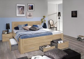 Posteľ Isotta 180x200 cm, dub sonoma