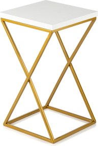 STOJAN NA KVETINÁČ LOFT6 40X24X24 CM ZLATÁ/BIELA