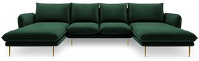Šesťmiestna zamatová pohovka Panormic Vienna 350 × 170 × 95 cm