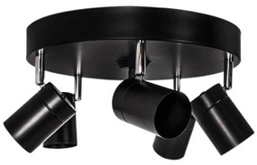 ByRydens 4200730-4002 - Bodové svietidlo CORRECT 5xGU10/7W/230V čierne, priemer 30 cm