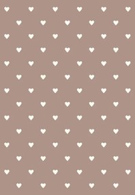 Koberec Agnella Soft Srdcia béžový