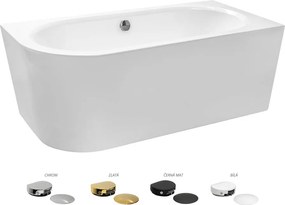 Besco Akrylátová voľne stojaca vaňa Avita A-Line CC/NP 150x75 (160x75, 170x75), napúšťanie cez prepad BESCO-Typ výpuste: McAlpine Click-Clack s napúš…