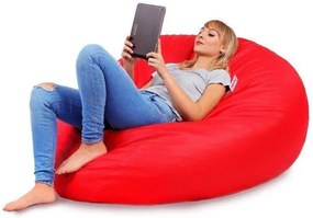 Sedací vak SAKO červený ekokoža