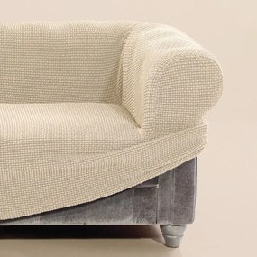 Super strečové poťahy NIAGARA smotanová rohová sedačka (š. 340 - 540 cm)