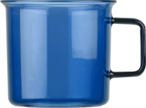 Hrnček Muurla sklenený 350 ml nebovo modrý