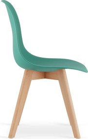 AKCIA Zelená stolička KITO s bukovými nohami II. akosť