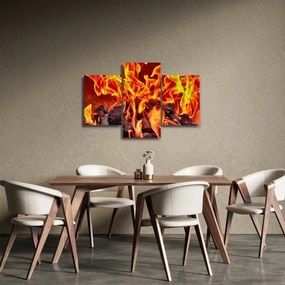 Obraz horiacich uhlíkov (90x60 cm)