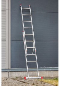 Hliníkový dvojdielny výsuvný rebrík VENBOS HOBBY, 2x7 priečok, 3,1 m