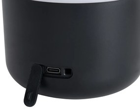 Sada 2 vonkajších stolových lámp čierna s bielou vrátane nabíjateľného LED - Haard