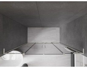 Mexen Velar L Duo, posuvné sprchové dvere do otvoru 170 cm, 8mm šedé sklo, brúsená oceľ, 871-170-003-42-97