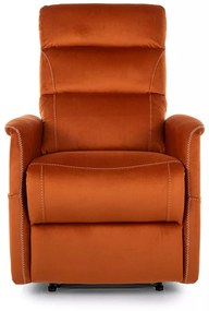 Elektrické polohovacie kreslo Solon Velvet s masážou škoricové